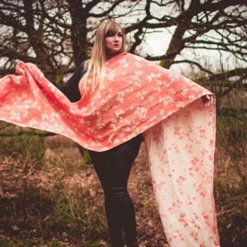 fascia portabebè telescope orange papillon 460 cm.