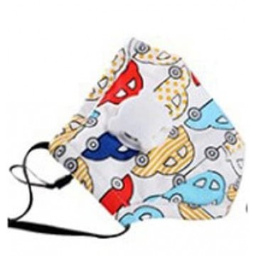 mascherina per bambini con filtro - protezione dai virus macchinine 