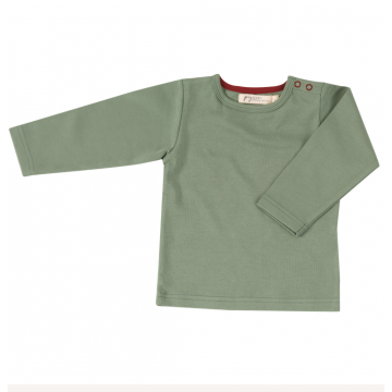 maglietta maniche lunghe verde organicg 6-7 anni