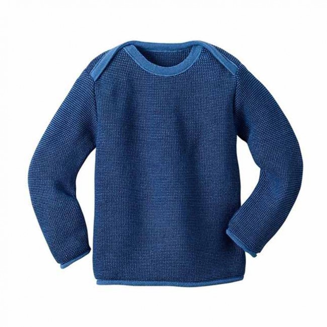 maglione lana merinos melange blue melange 62/68 cm.