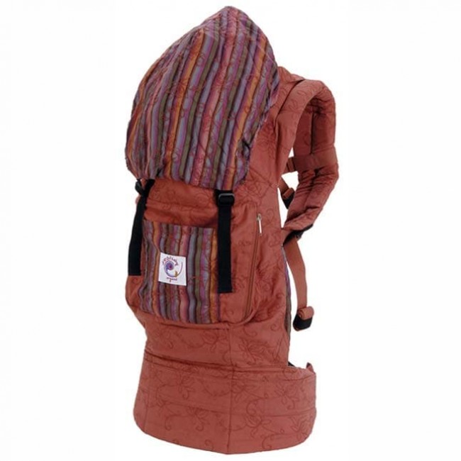 marsupio organic - sienna sunset stripe 