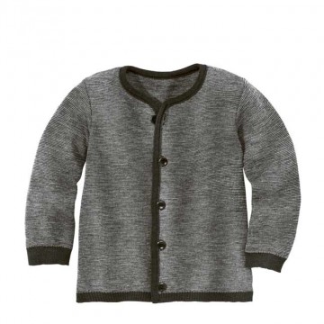 cardigan in lana grigio/antracite melange 86/92 cm.