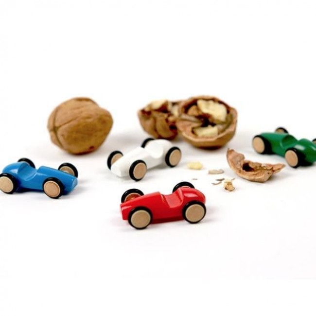 mini wood racer blu