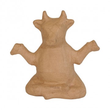 figura in cartone mucca yoga 