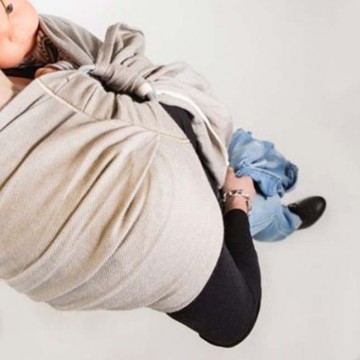 fascia porta bebé ad anelli beige sabbia 