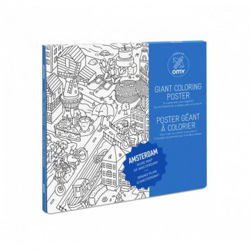 disegno gigante da colorare - amsterdam   omy 
