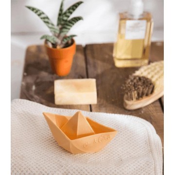 barca origami rosa antico 