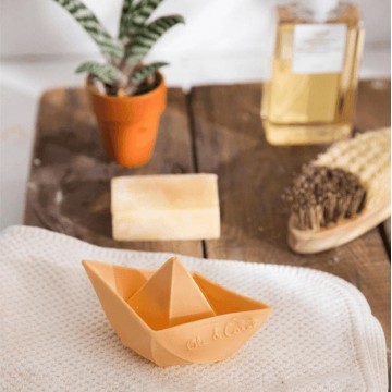 barca origami rosa antico 