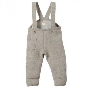 pantaloni con bretelle lana cotta grigio 110/116