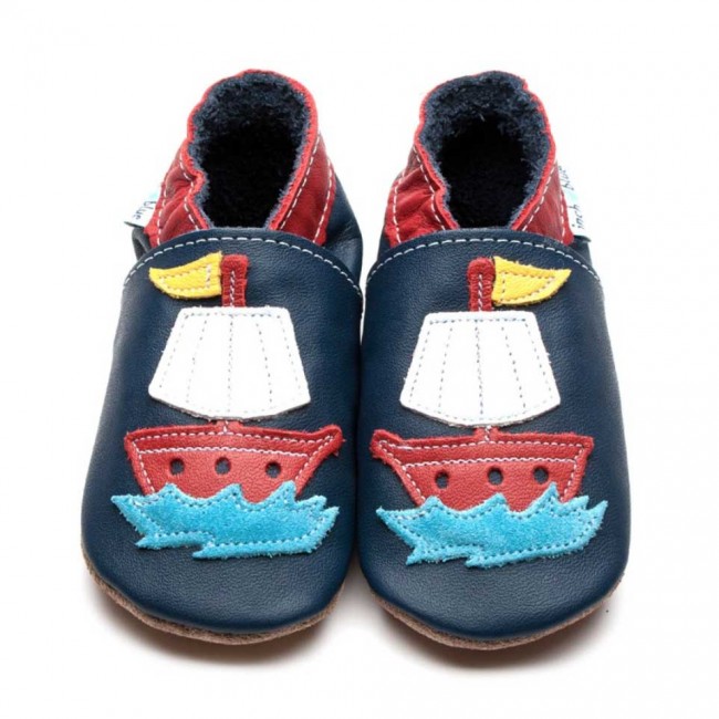 scarpine in pelle ship navy l 12-18 mesi