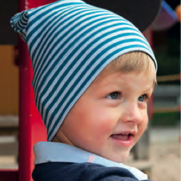 cappellino rap rigato azzurro 42