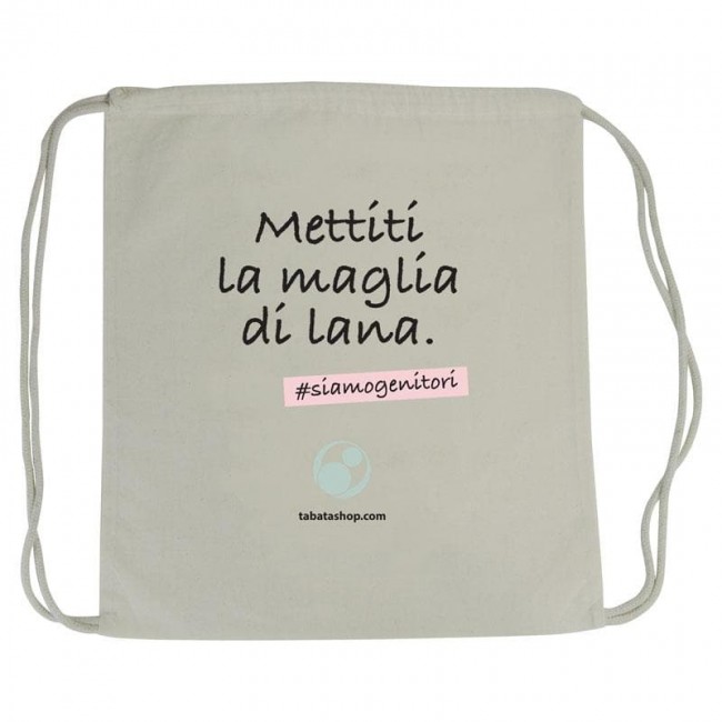 sacca cotone con spalle in corda 