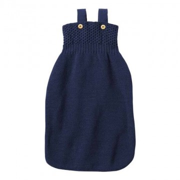 sacco nanna di lana merinos blu navy 65 cm 0-6 mesi circa misura 1