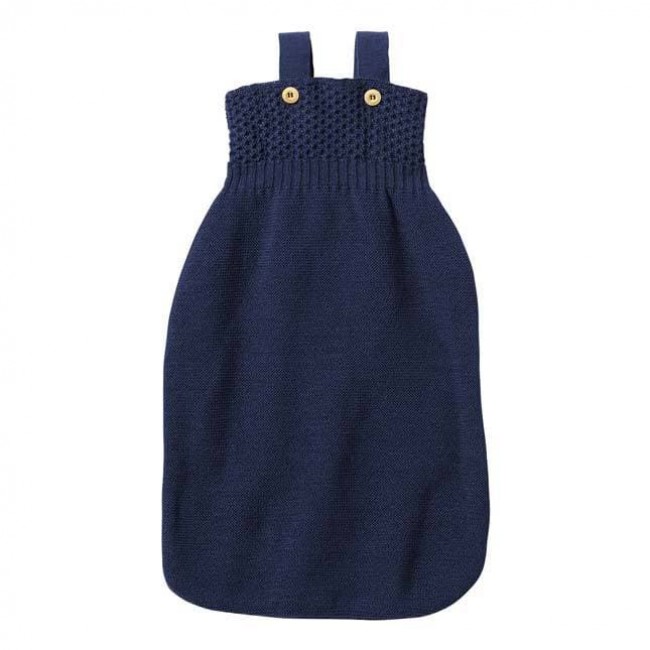 sacco nanna di lana merinos blu navy 65 cm 0-6 mesi circa misura 1