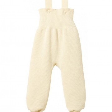 salopette lana merinos panna 62/68 cm.