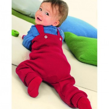 salopette lana merinos rosso 50/56