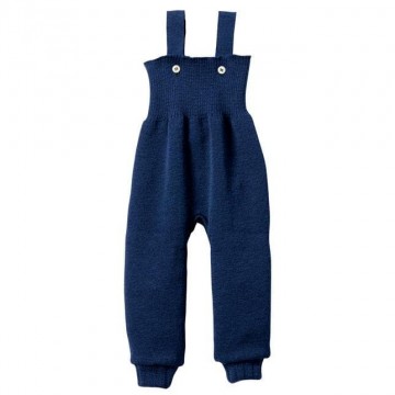 salopette lana merinos blu navy 62/68 cm.