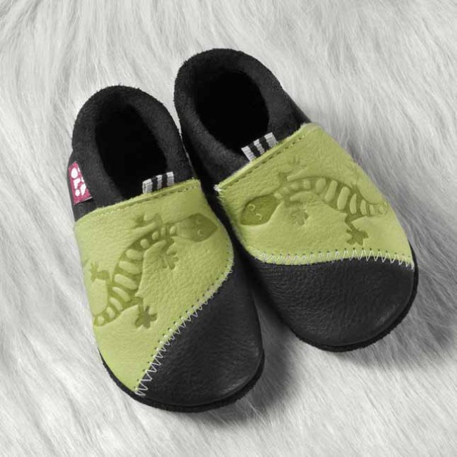 scarpine di pelle gecko pistacchio 22/23