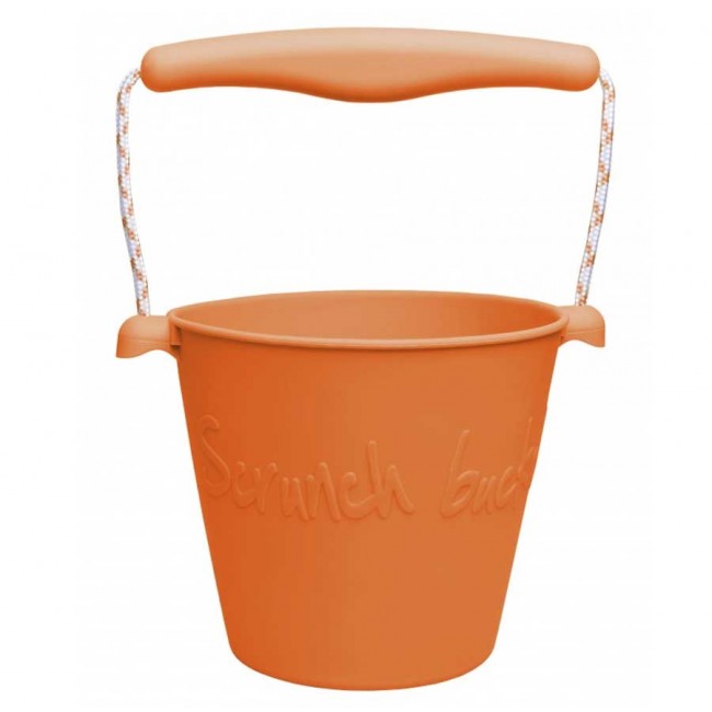 giochi da spiaggia secchiello arrotolabile arancione