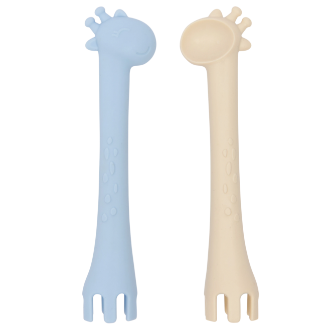 set posatine in silicone blu-panna 