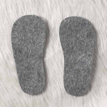scarpine di pelle solette in lana feltro 18/19