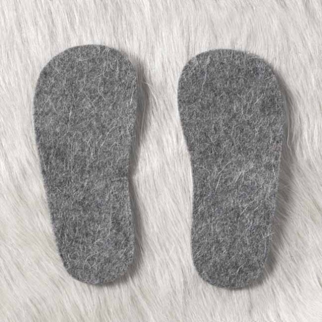 scarpine di pelle solette in lana feltro 18/19