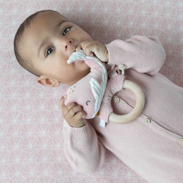 sonaglio in legno balena rosa 