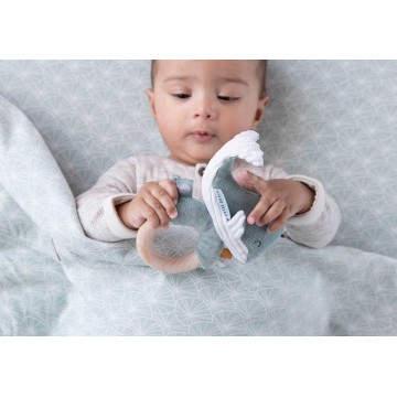 sonaglio in legno balena verde 