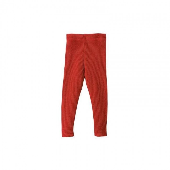 leggings lana merinos - 74/80-rosso 