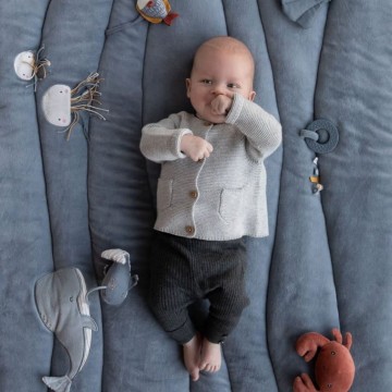 tappeto sensoriale soffice blu 