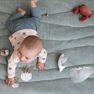 tappeto sensoriale soffice verde 