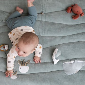 tappeto sensoriale soffice verde 