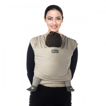 fascia porta bebè tricot slen - white pepper 