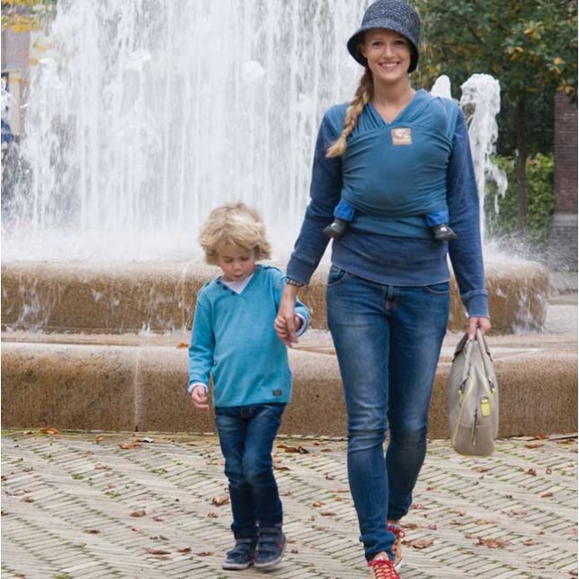 fascia portabebè tricot slen design - cream pinstripe 