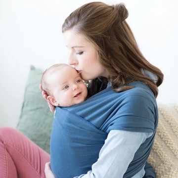 fascia porta bebè tricot slen - blue 