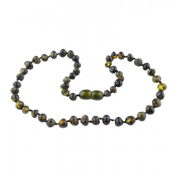 collana ambra - dark light green 