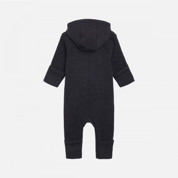 tuta da esterno in pura lana antracite 74 cm.