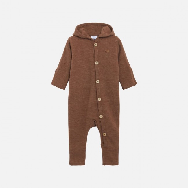 tuta da esterno in pura lana marrone 68 cm.