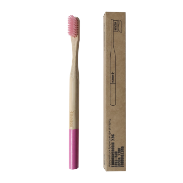Spazzolino Bamboo Setole FORTI rosa