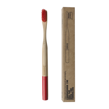 Spazzolino Bamboo Setole FORTI rosso