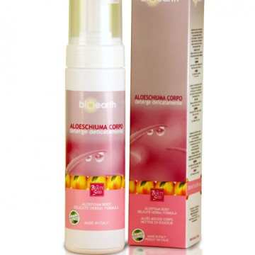 aloeschiuma corpo detergente delicato 200 ml. bioearth the beauty seed