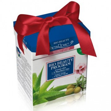 rigenerante 1 crema viso e 3 maschere monouso  incarose bio beauty program