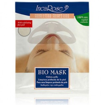 maschera bio monouso peeling e scrub 26 ml. incarose bio mask