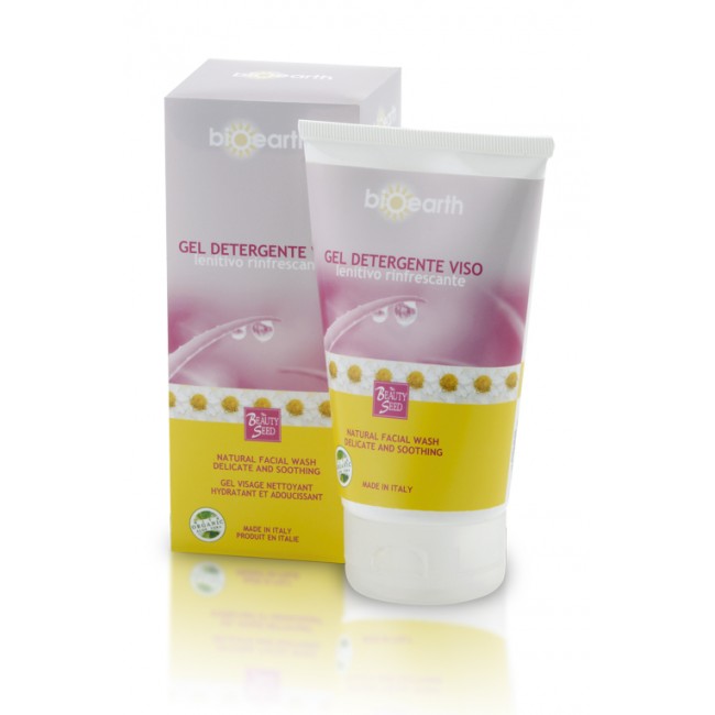 gel detergente viso lenitivo rinfrescante 150 ml. bioearth the beauty seed