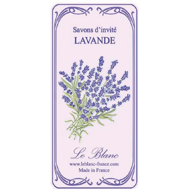 scatola 2 pz sapone per ospiti - lavanda  le blanc 