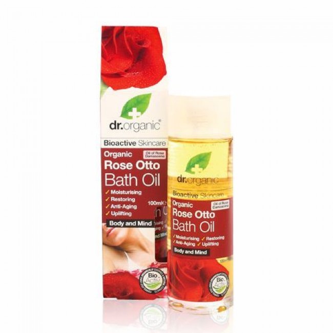 olio essenziale da bagno 100 ml. dr. organic rose otto