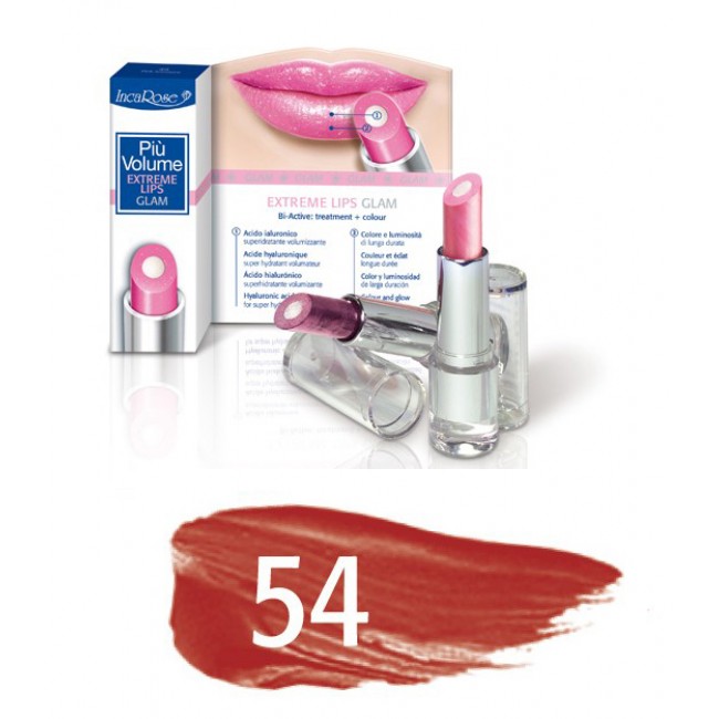 extreme lips glam 54 velvet rose 4,5 ml. incarose piu' volume
