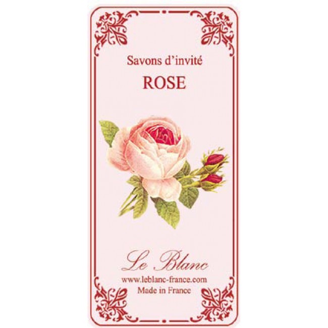 scatola 2 pz sapone per ospiti - rosa  le blanc 