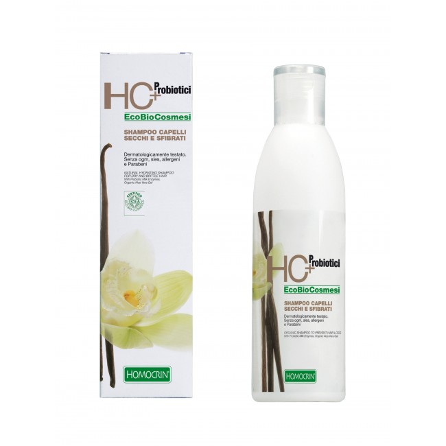 shampoo capelli secchi e sfibrati 250 ml. specchiasol homocrin hc+