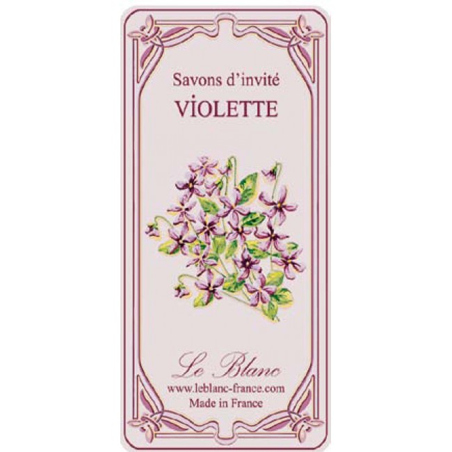 scatola 2 pz sapone per ospiti - violetta  le blanc 